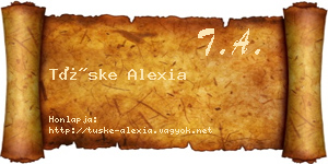 Tüske Alexia névjegykártya